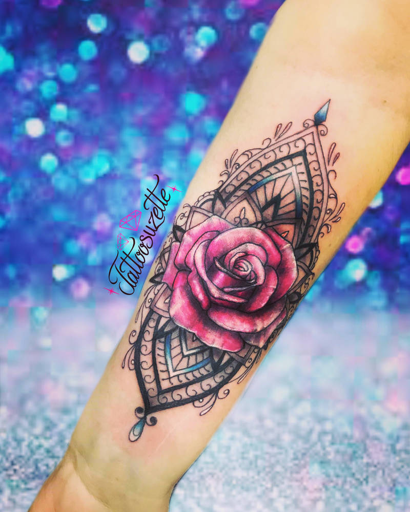 Mandala rose tattoo by tattoosuzette on DeviantArt