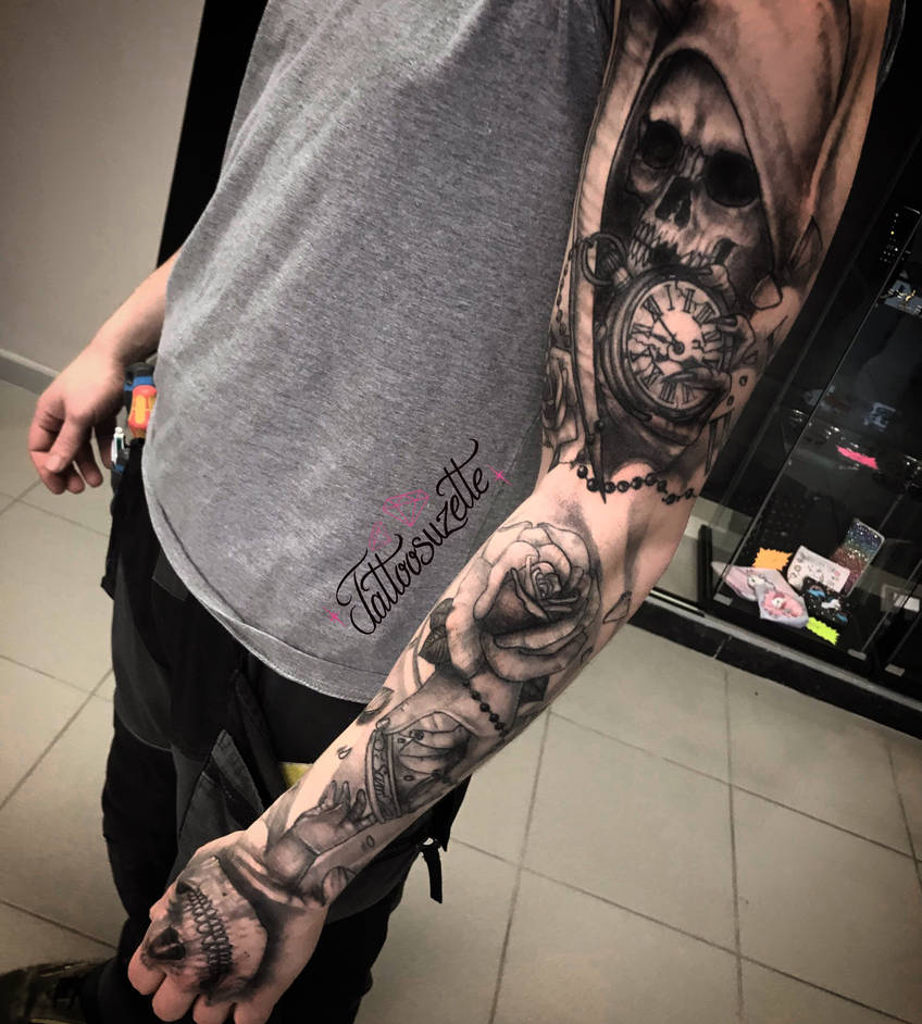 Tatouage bras complet mandala Tatouage bras complet mandala