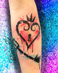 Kingdom hearts tatouage aquarelle