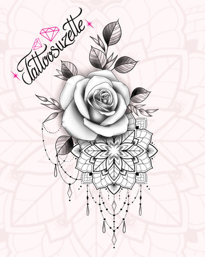 Tatouage rose mandala by tattoosuzette on DeviantArt