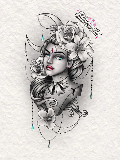Tatouage Visage Femme Fleurs By Tattoosuzette On Deviantart Tatouage Visage Femme Fleurs By Tattoosuzette On Deviantart