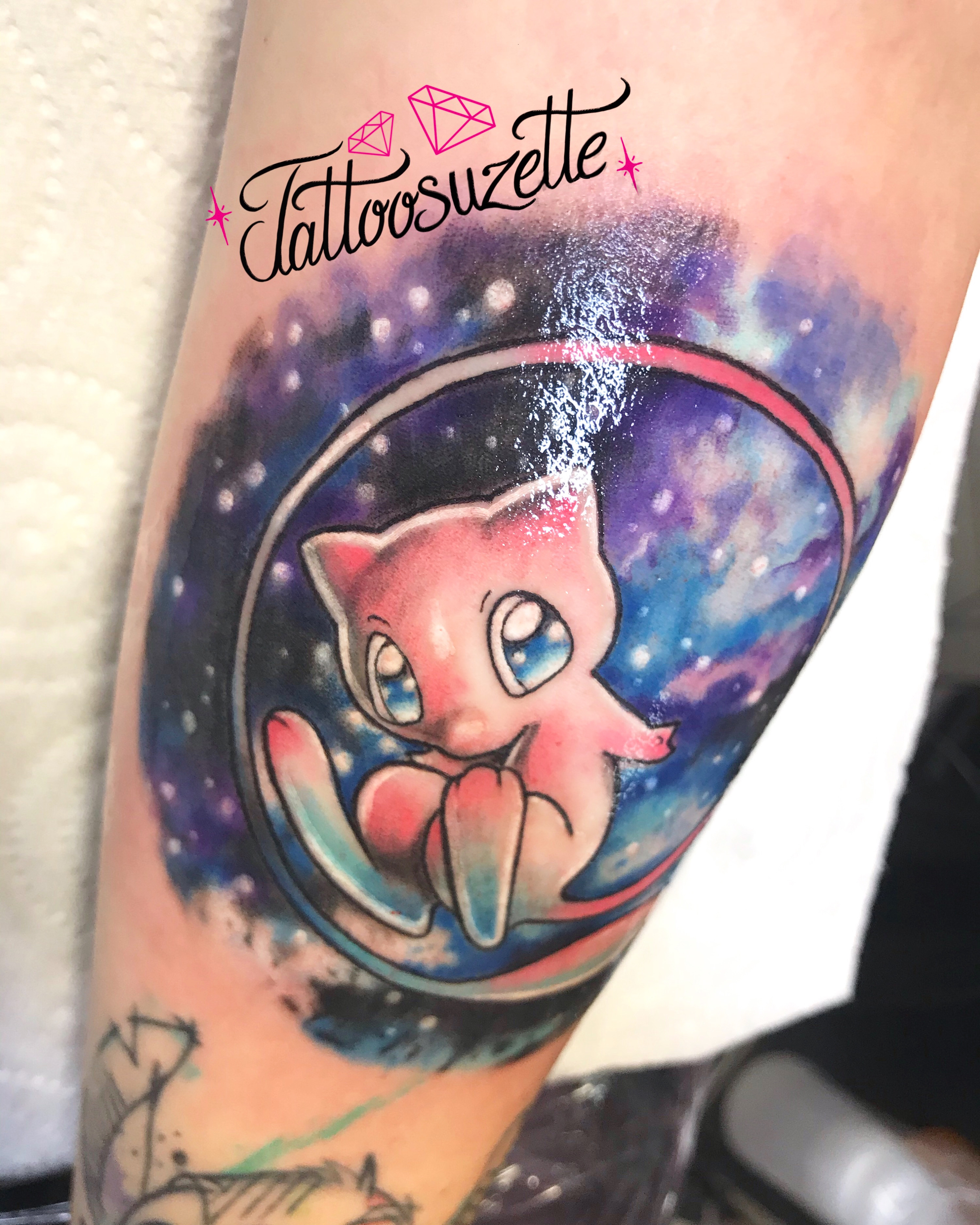 Tatouage mew pokemon by tattoosuzette on DeviantArt