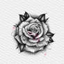 Tatouage rose realiste