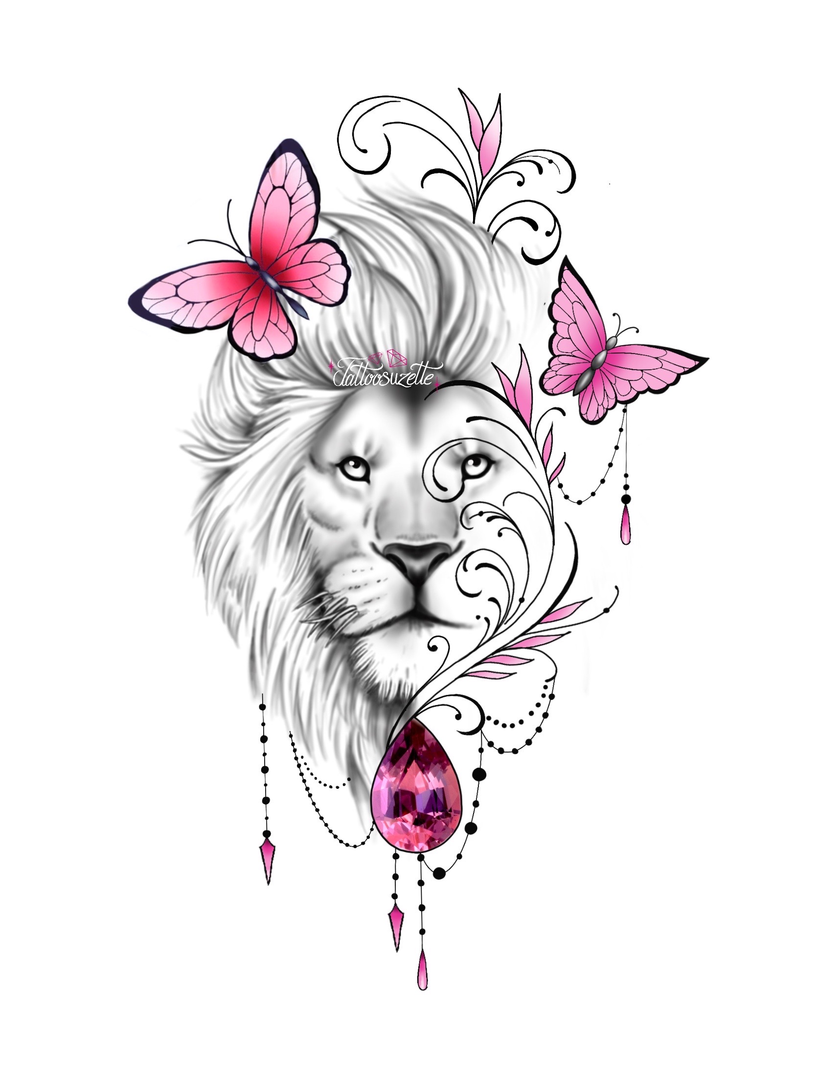 Tatouage Lion Feminin By Tattoosuzette On Deviantart Tatouage Lion Feminin By Tattoosuzette On Deviantart