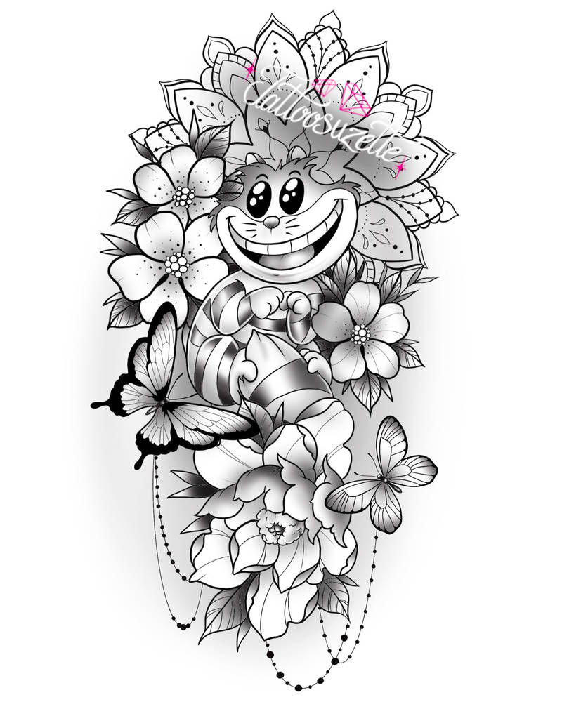 Tatouage Chat Cheshire Fleurs Mandala By Tattoosuzette On Deviantart Tatouage Chat Cheshire Fleurs Mandala By Tattoosuzette On Deviantart