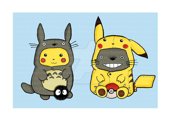 Totoro and Pikachu Onesies