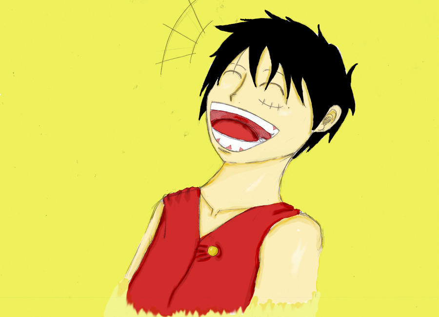 Laughing Luffy by Zwigie on DeviantArt