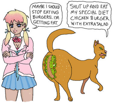 Diet Burger Cat