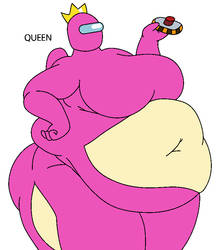 The royally plump Queen of Among Us