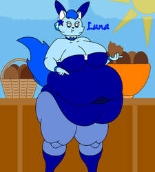 A plumped feast full of chocolate eggs/w Luna!