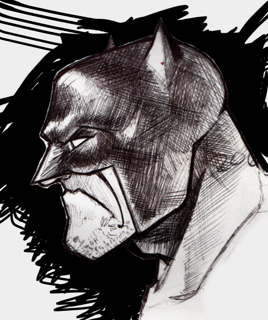 batman head sketch by richfalkiewicz on DeviantArt