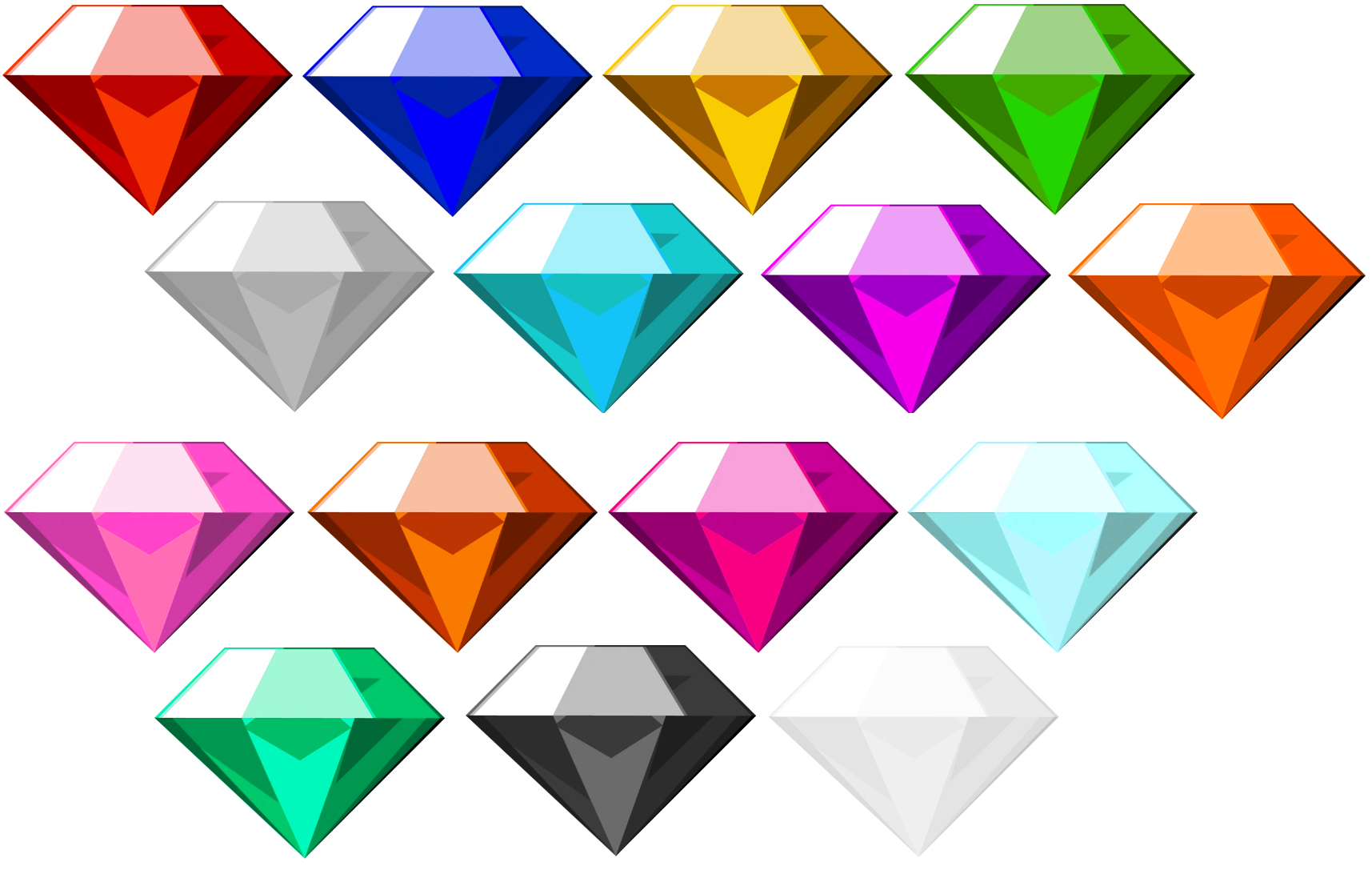 15 Chaos Emeralds by brandonallen1213 on DeviantArt