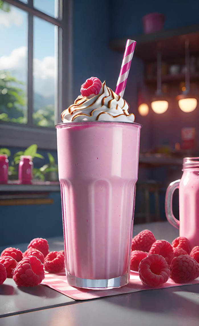 Raspberry Milkshake by NezukoRempaDeviart07 on DeviantArt