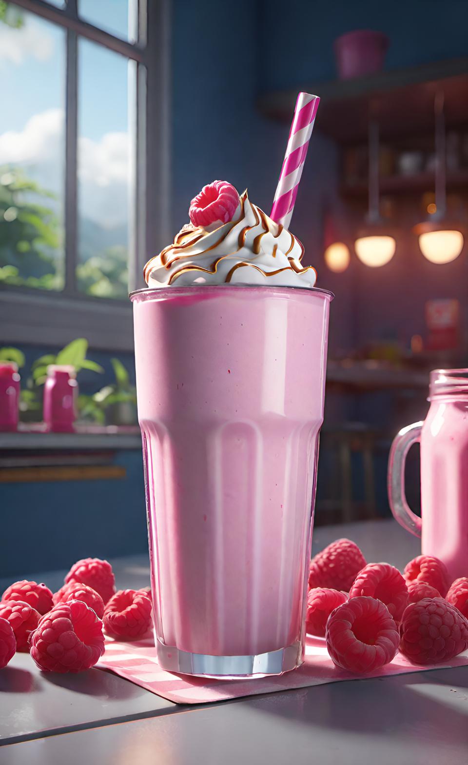 Raspberry Milkshake by NezukoRempaDeviart07 on DeviantArt
