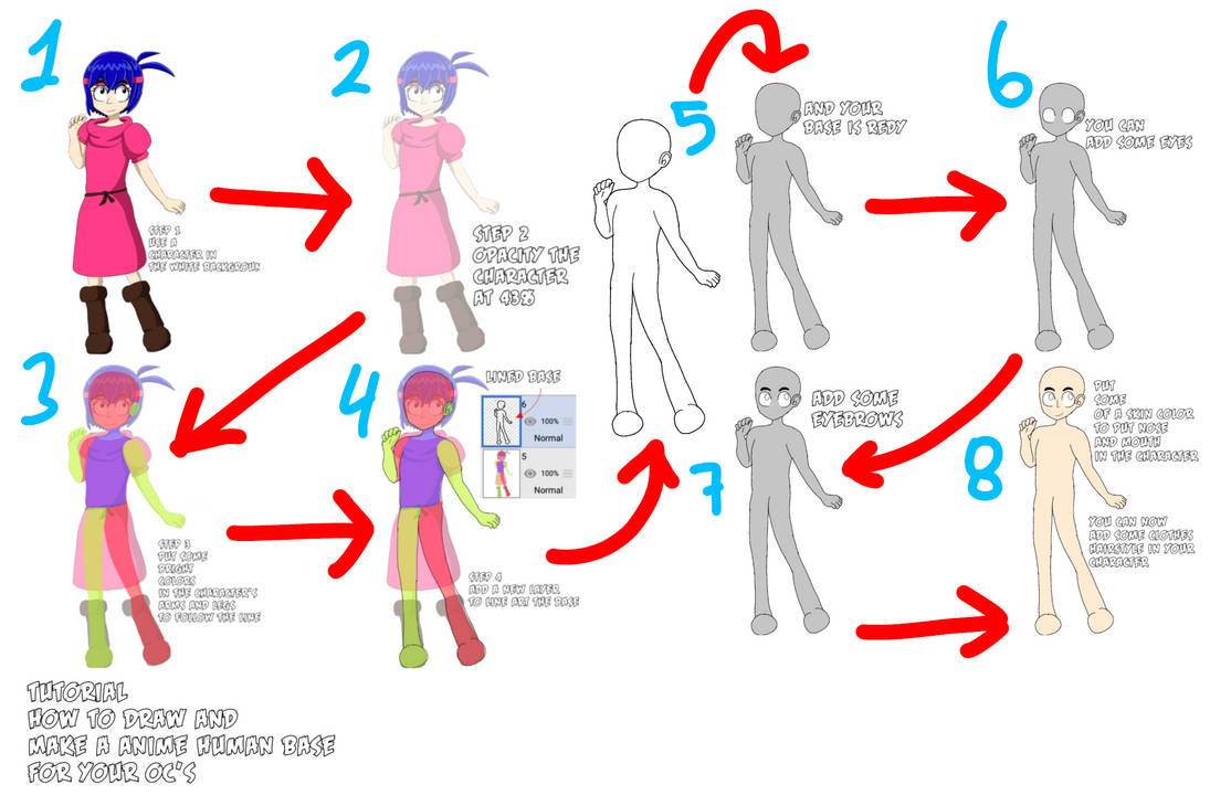 Anime Character Base Tutorial by NezukoRempaDeviart07 on DeviantArt