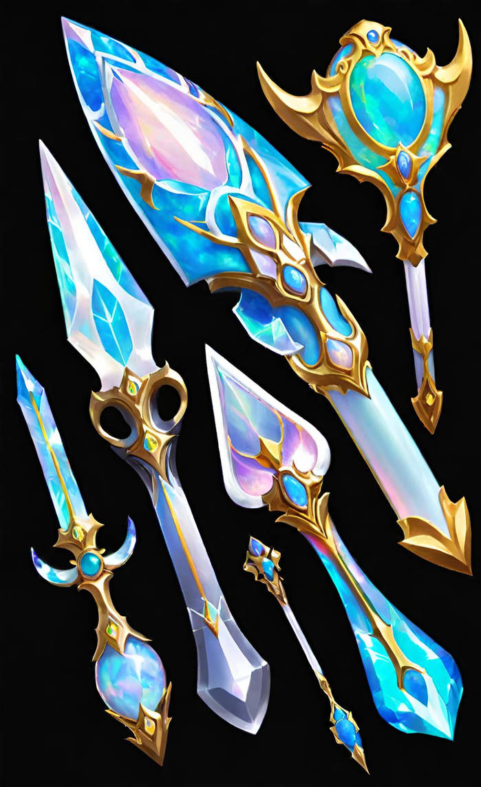 Opal Enchanted Weapons by NezukoRempaDeviart07 on DeviantArt