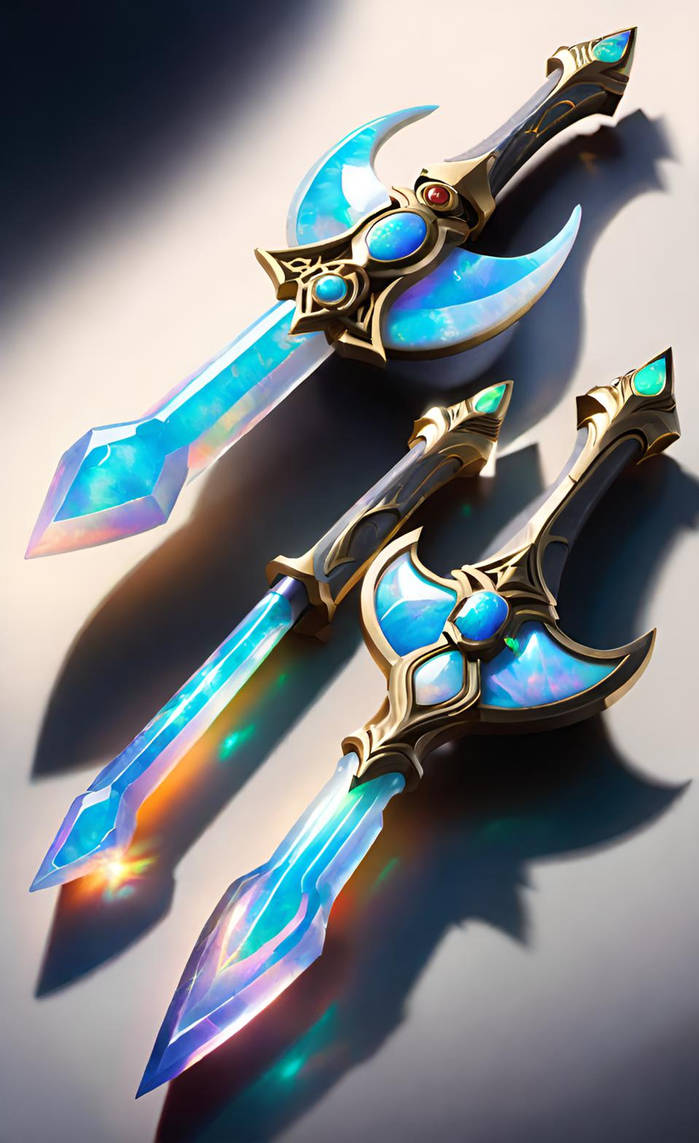 Opal Enchanted Daggers by NezukoRempaDeviart07 on DeviantArt