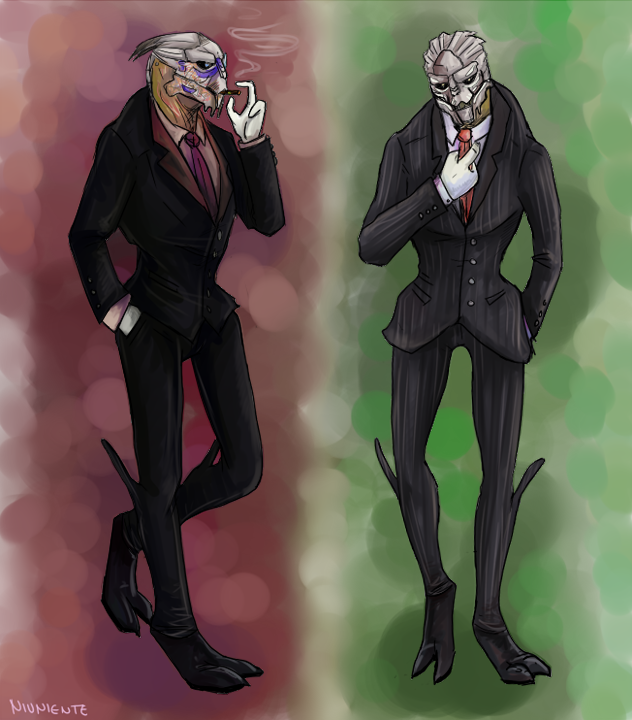 Fine turian gentlemen Garrus and Gavorn