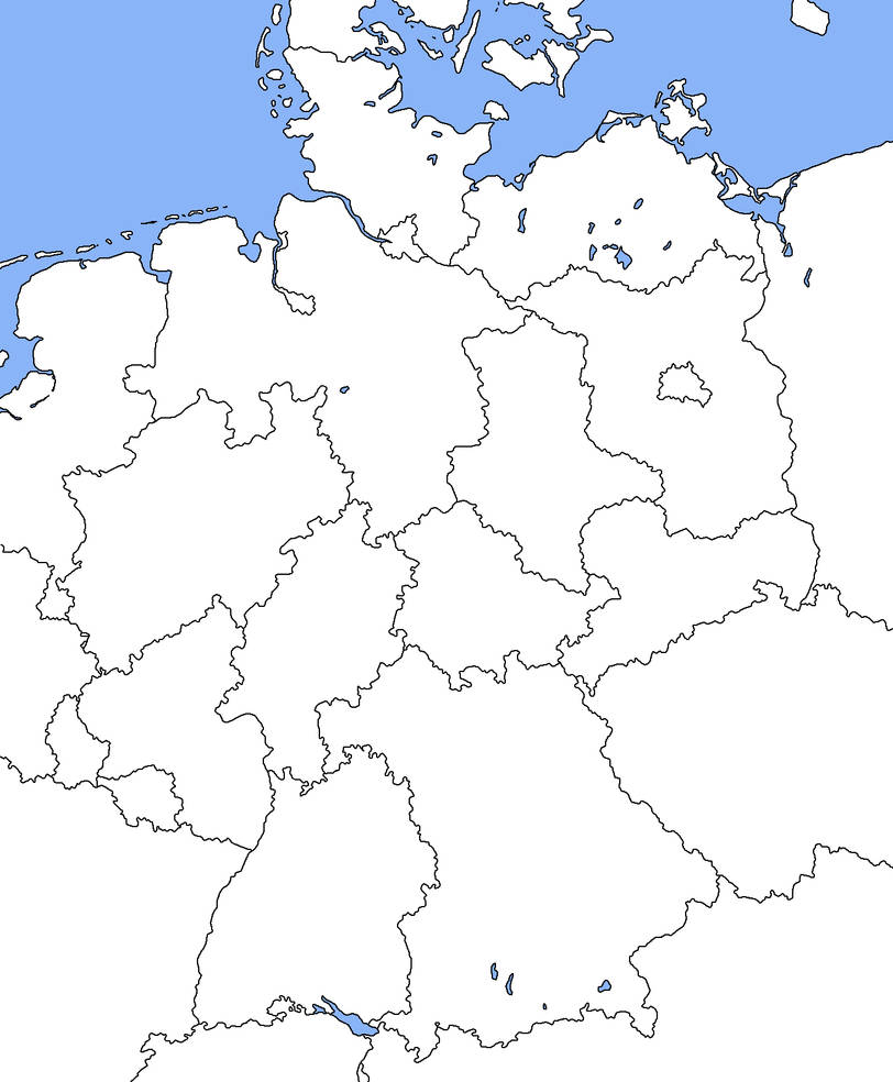 Map of Germany with regions (blank) by ViNZZ404 on DeviantArt