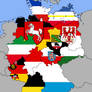 Flag map of German federal states