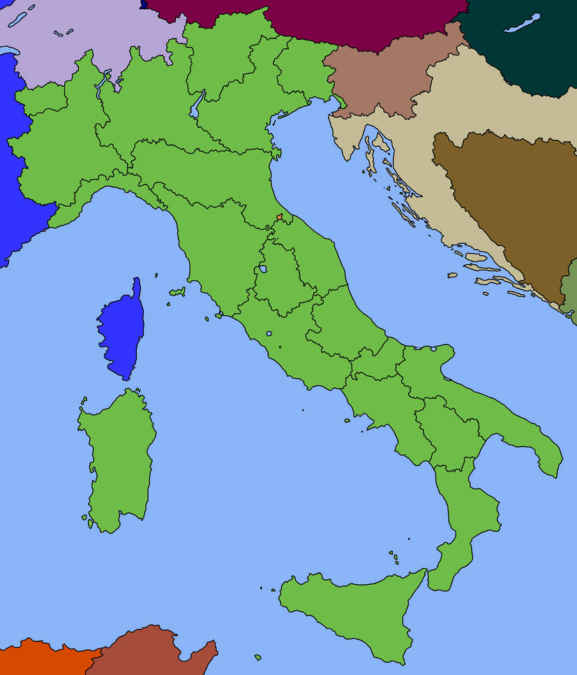 Map of Italy (colored) by ViNZZ404 on DeviantArt