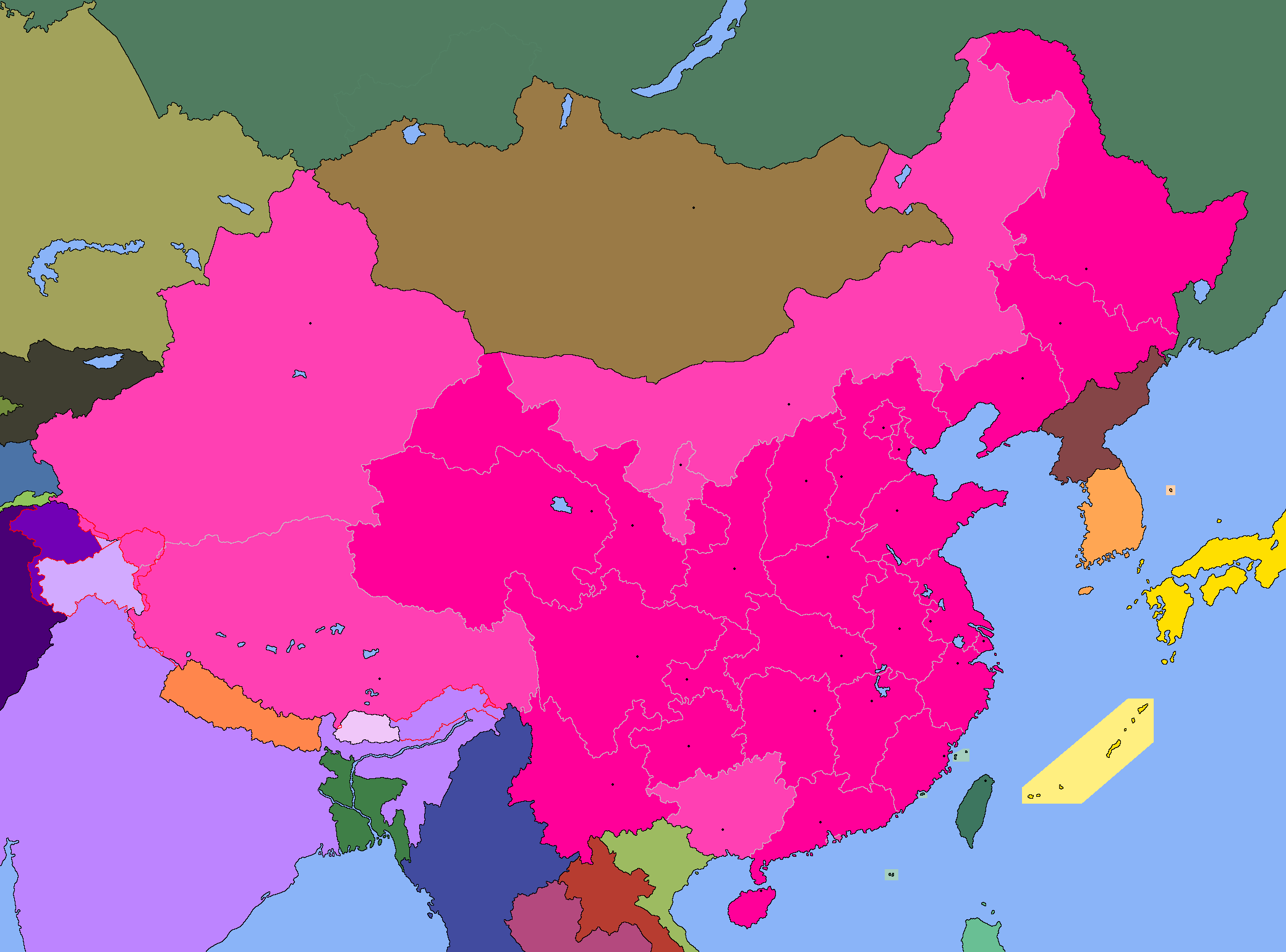 Mainland Map Map of Mainland China (PRC) (colored) by ViNZZ404 on DeviantArt