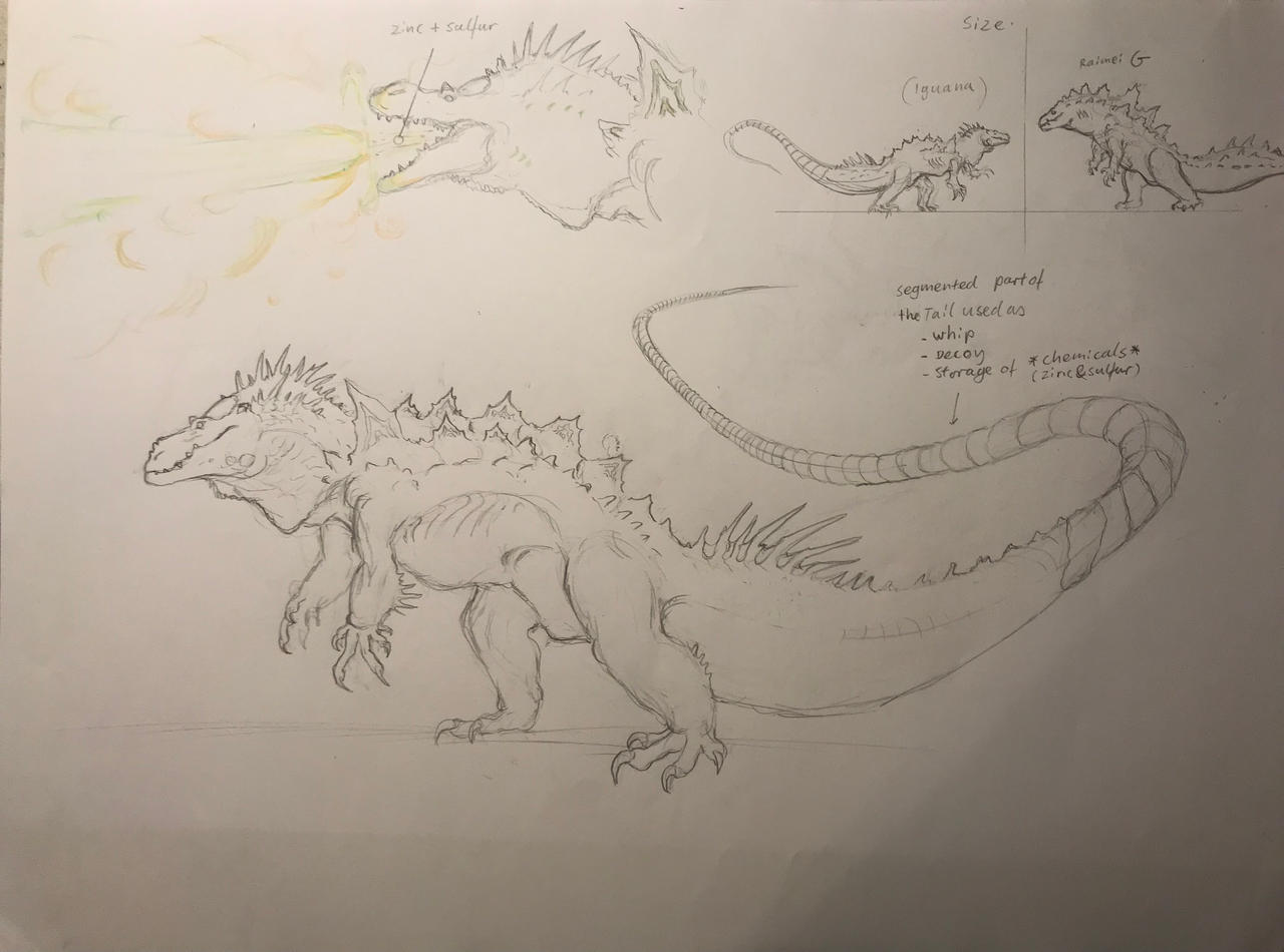 Wigszilla Zilla redesign (sketch) by Bariumbromid on DeviantArt