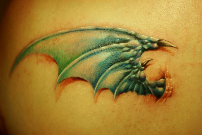 Dragon wing - tattoo