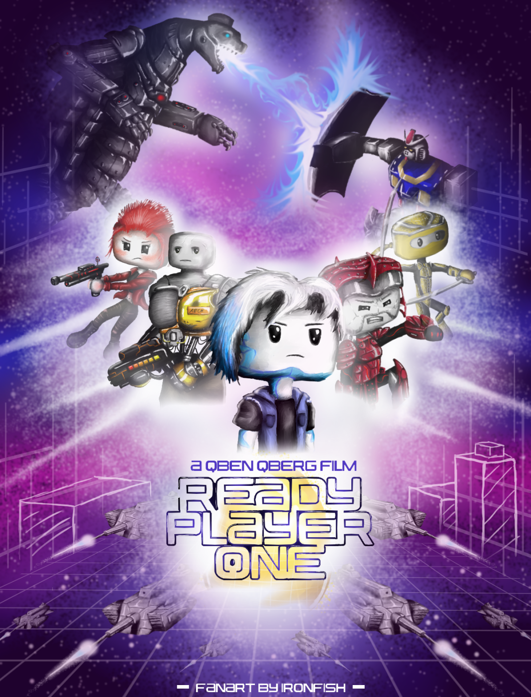 Ready Player One, Qbee-fied! by IronFish74 on DeviantArt