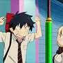 Blue Exorcist-Rin's exaction