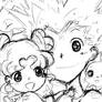 Hunter X Sailor Moon-Chibi Chibi Moon and Gon