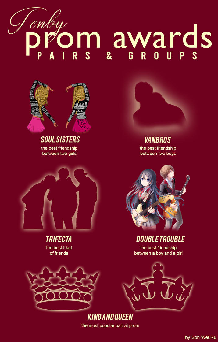 Prom Award Pairs and Groups by promcommitteetenby18 on DeviantArt