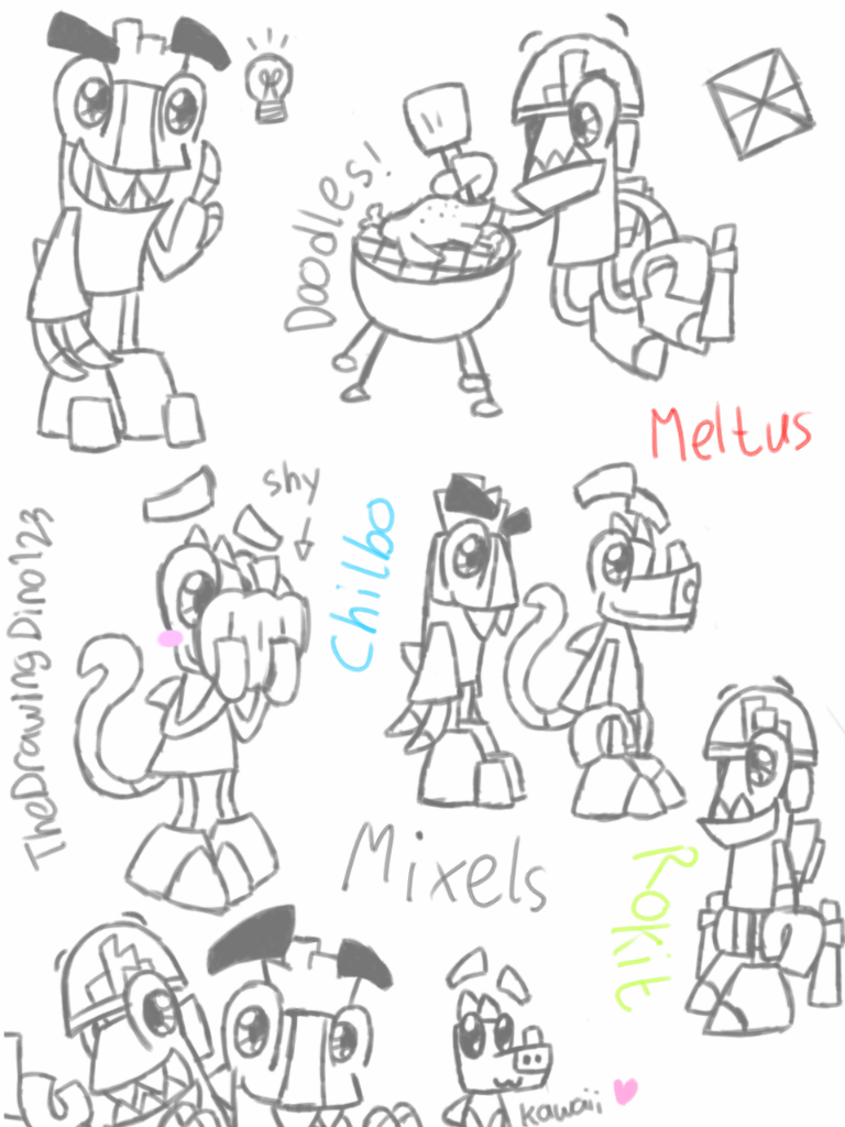 Mixel Doodle Ft. Chilbo, Rokit and Meltus by TheDrawingDino123 on ...