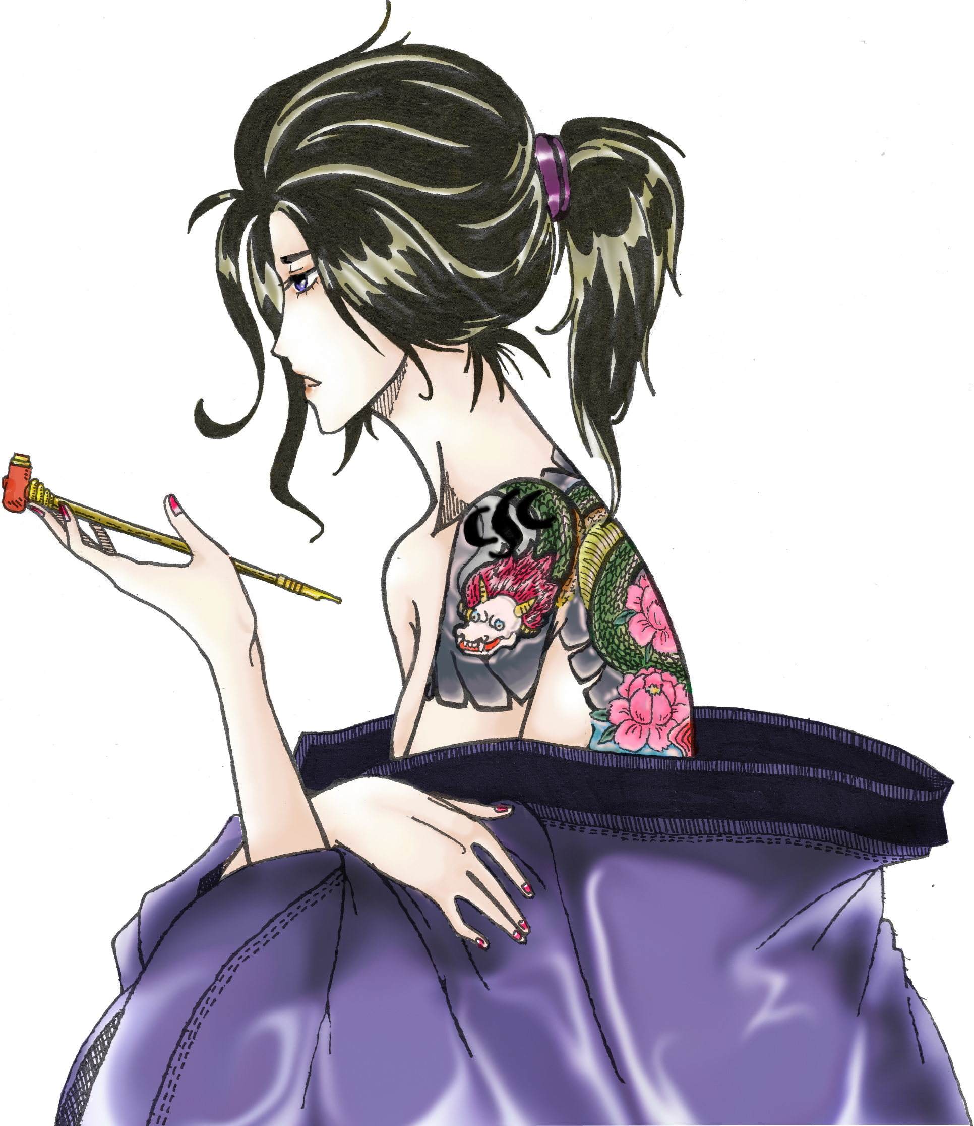 yakuza woman by kuro66 on DeviantArt