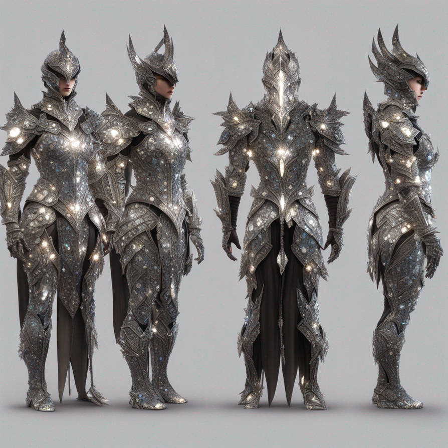 Full body stunning set of crystal armour 1080 full by LadyDeathWitch on ...