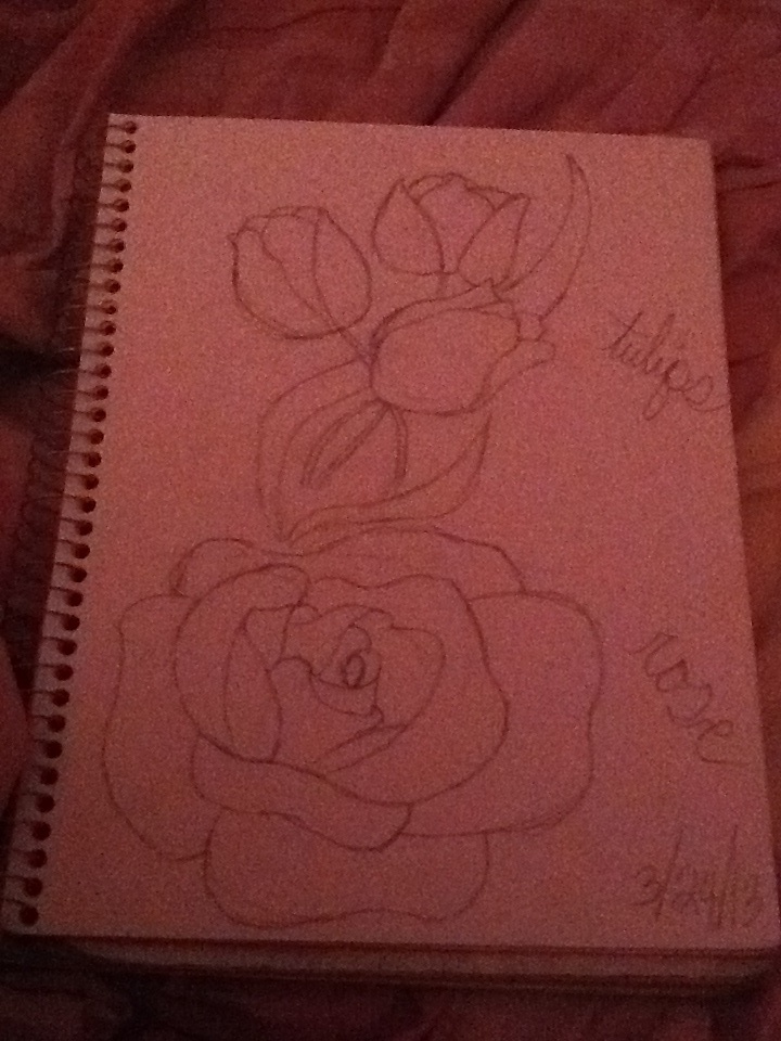 Tulips and a Rose