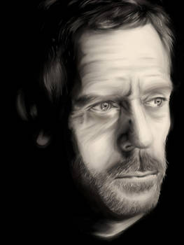 Hugh Laurie - black and white