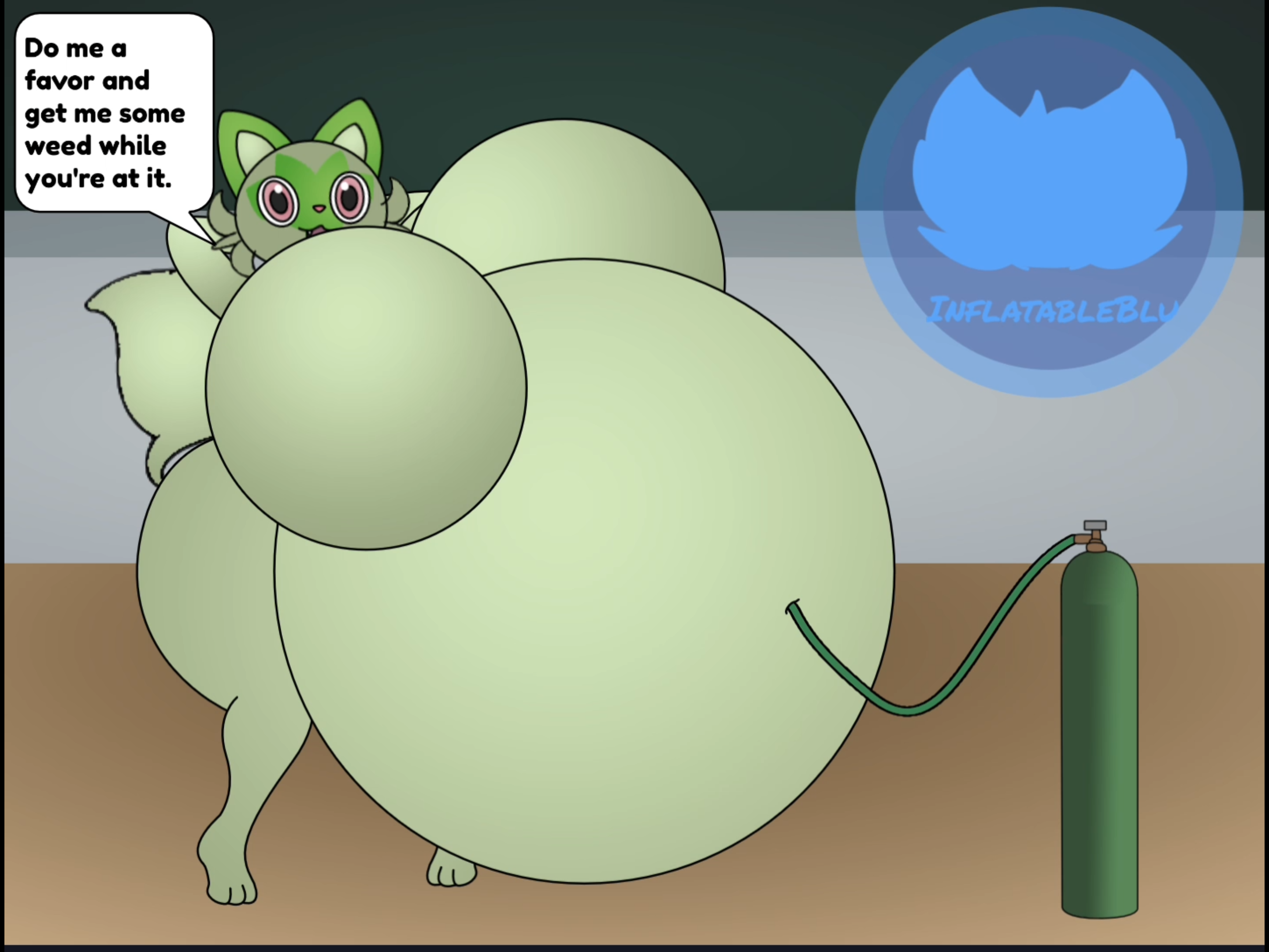 Perlious Inflate (Helium Day) Sprigatito helium inflation by InflatableBlu on DeviantArt