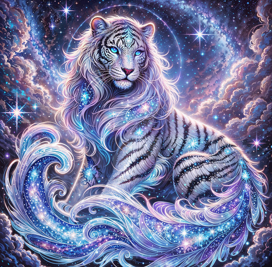 Celestial Riding Tiger Celestial Tiger of the Starlit Cosmos by Th3R3v3nan7 on DeviantArt