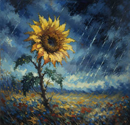 Sunflower in the Storm