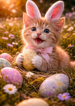 The Kitten Who Became a Bunny for a Day