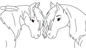 Mustang Love Lineart