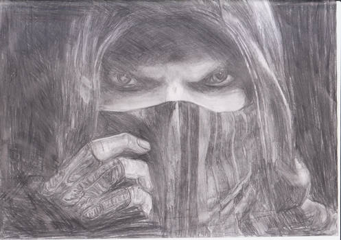 Thief pencil drawing