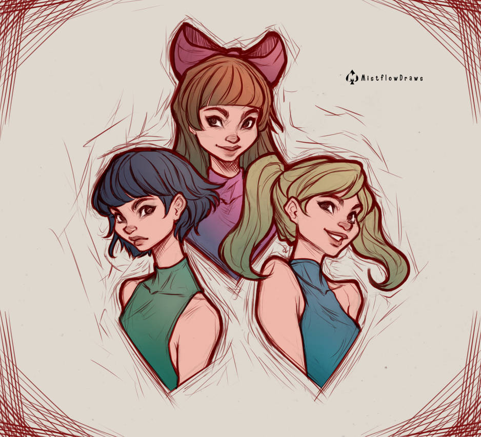 Powerpoff Deviantart Powerpuff by MistFlowDraws on DeviantArt