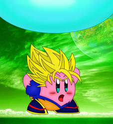 Super Saiyan Kirby (Spirit Bomb)