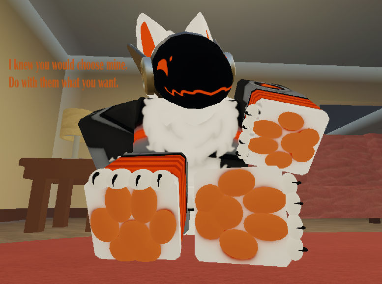 Orange Protogen's Paws by SzymindX on DeviantArt