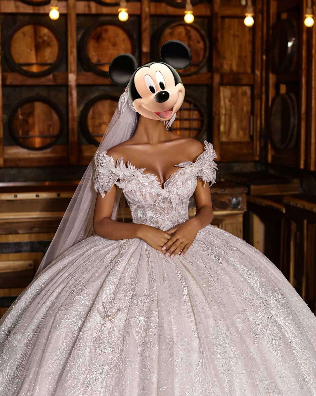 Disney mickey mouse wedding dress best sale