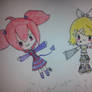 Mila and Rin Kagamine Chibi art