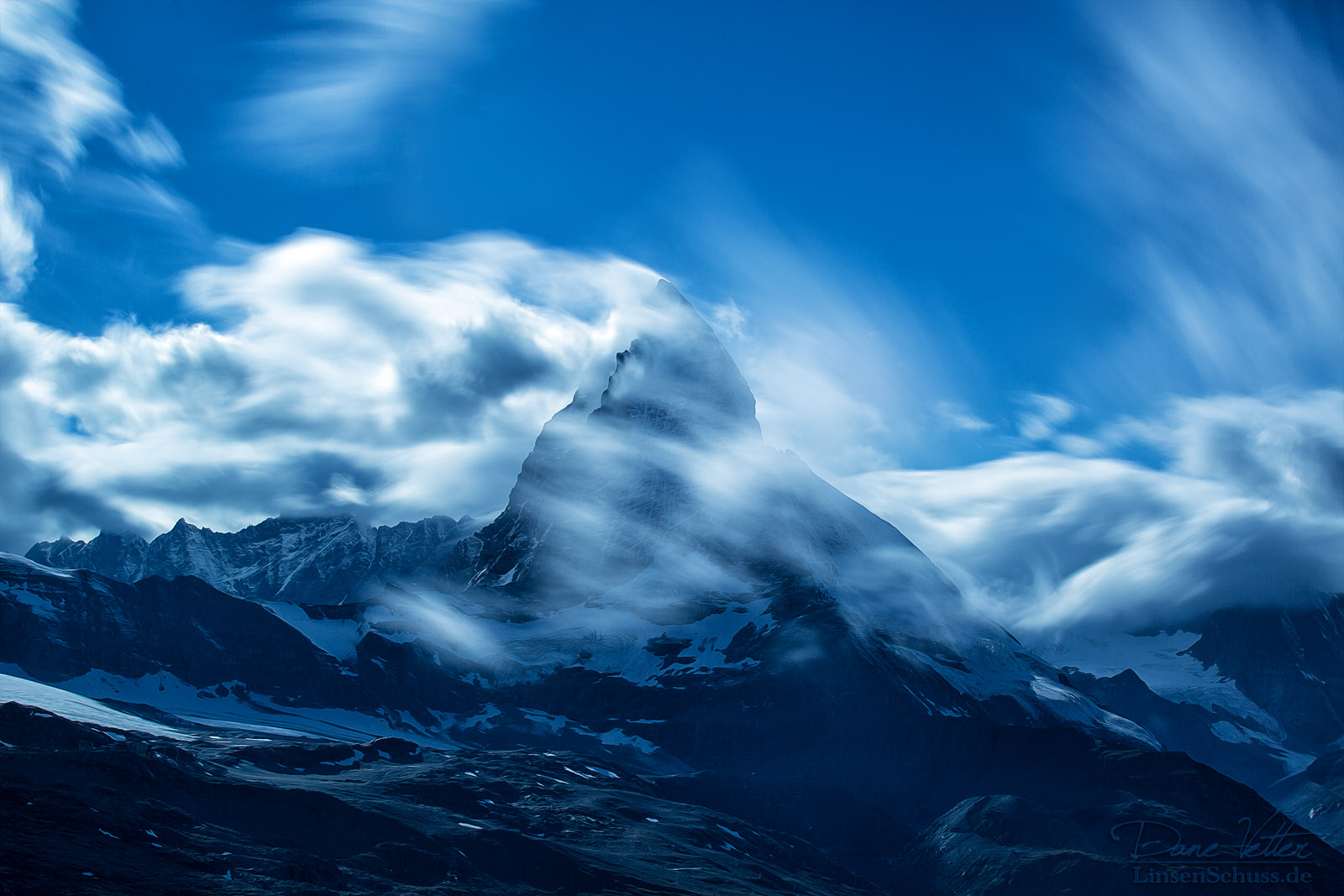 The Matterhorn in the clouds