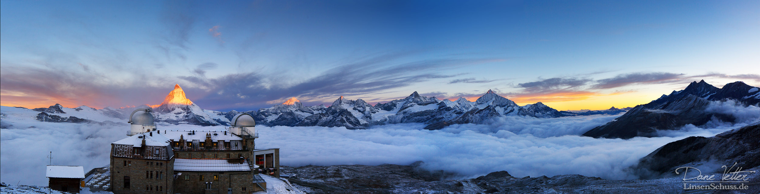 The view of the Swiss Alps